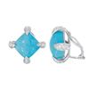 14KT White Gold 14.33ctw Turquoise and Diamond Earrings