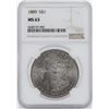 Image 1 : 1889 $1 Morgan Silver Dollar Coin NGC MS63