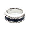 14KT White Gold 1.13ctw Blue Sapphire and Diamond Ring