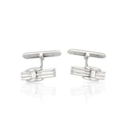 14KT White Gold 0.27ctw Diamond Cuff links