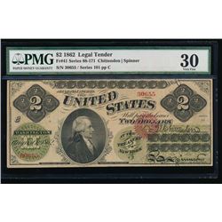 1862 $2 Legal Tender Note PMG 30