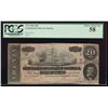 1864 $20 Confederate States of America Note PCGS 58