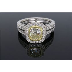 18KT Two Tone Gold 1.19ctw Diamond Ring
