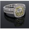 Image 3 : 18KT Two Tone Gold 1.19ctw Diamond Ring
