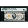 1928 $20 Gold Certificate PMG 64EPQ