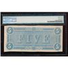Image 2 : 1864 $5 Confederate States of America Note PMG 63EPQ