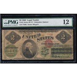1862 $2 Legal Tender Note PMG 12