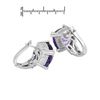Image 2 : 14KT White Gold 14.81ctw Amethyst and Diamond Earrings