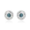 18KT White Gold 0.48ctw Blue Diamond Earrings