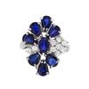 14KT White Gold 4.25ctw Blue Sapphire and Diamond Ring