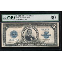 1923 $5 Lincoln Silver Certificate PMG 30