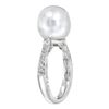 Image 2 : 14KT White Gold 8.60ct Pearl and Diamond Ring