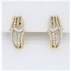 Image 1 : 18KT Two Tone Gold 0.85ctw Diamond Earrings