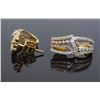 Image 3 : 18KT Two Tone Gold 0.85ctw Diamond Earrings