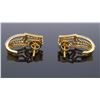 Image 4 : 18KT Two Tone Gold 0.85ctw Diamond Earrings