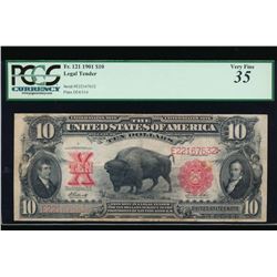 1901 $10 Bison Legal Tender Note PCGS 35