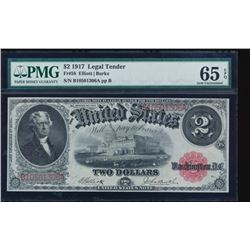 1917 $2 Legal Tender Note PMG 65EPQ
