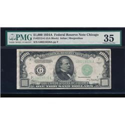 1934A $1000 Chicago Federal Reserve Note PMG 35