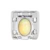 Image 1 : 14KT White Gold 2.82ct Opal and Diamond Ring
