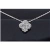 Image 1 : 14KT White Gold 0.25ctw Diamond Pendant with Chain