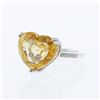14KT White Gold 11.55ct Citrine and Diamond Ring