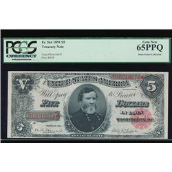 1891 $5 Treasury Note PCGS 65PPQ