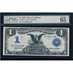1899 $1 Black Eagle Silver Certificate PMG 65