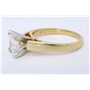 Image 2 : 14KT Yellow Gold 1.02ct Princess Cut Diamond Ring