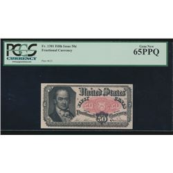 50 Cent Fifth Issue Fractional Note PCGS 65PPQ