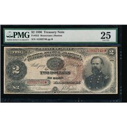 1890 $2 Treasury Note PMG 25 Very Fine