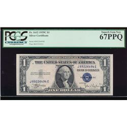 1935C $1 Silver Certificate PCGS 67PPQ