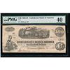 Image 1 : 1862-63 $100 Confederate States of America Note PMG 40