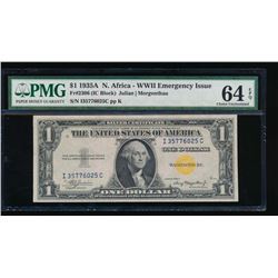 1935A $1 North Africa Silver Certificate PMG 64EPQ