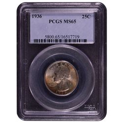 1936 Washington Quarter PCGS MS65
