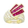 Image 6 : 14KT Yellow Gold Ruby and Diamond Ring