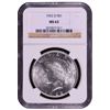 Image 1 : 1922-D $1 Peace Silver Dollar Coin NGC MS63