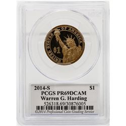 2014-S $1 Warren G. Harding Coin PCGS PR69DCAM