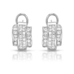 18KT White Gold 2.01ctw Diamond Earrings