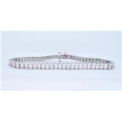 14KT White Gold 4.03ctw Diamond Bracelet