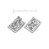 Image 2 : 14KT White Gold 4.80ctw Multi Color Sapphire and Diamond Earrings