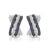 14KT White Gold 0.75ctw Blue Sapphire and Diamond Earrings