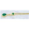 Image 6 : 14KT Yellow Gold Emerald Pendant with Chain
