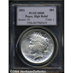 1921 $1 MS65 PCGS.