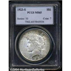 1923-S $1 MS65 PCGS.