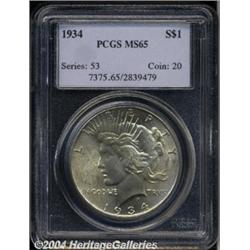 1934 $1 MS65 PCGS.