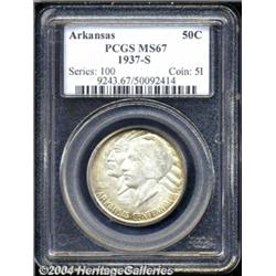 1937-S 50C Arkansas MS67 PCGS.