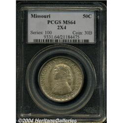 1921 50C Missouri 2x4 MS64 PCGS.