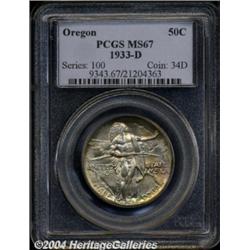1933-D 50C Oregon MS67 PCGS.