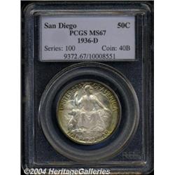 1936-D 50C San Diego MS67 PCGS.