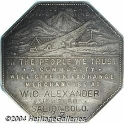 1901 MS Lesher Referendum Dollar, W.C. Alexander AU50 PCGS.